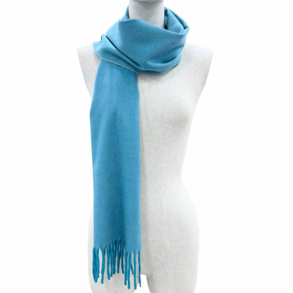 HERMES Blue Scarf - Picture 7 of 9